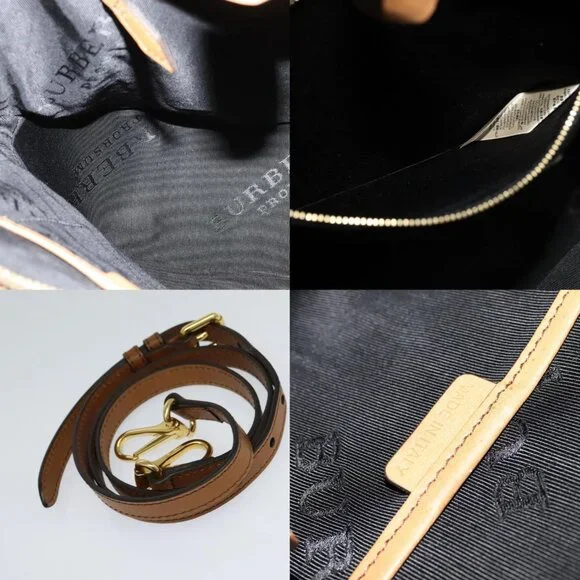 BURBERRY Hand Bag Leather 2way Beige Auth 113749V - Picture 14 of 15